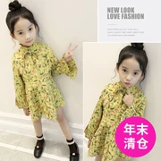 Váy bé gái mùa thu 2018 Mới cho trẻ em Mặc Nữ Lớn Trẻ Hàn Quốc Áo dài tay Váy Váy cho trẻ em Váy
