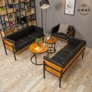 Khách sạn giải trí ghế lười bàn ghế kết hợp đồ nội thất sofa lười có thể được tùy chỉnh ghế sofa sắt rèn retro Bắc Âu - Đồ gỗ ngoài trời