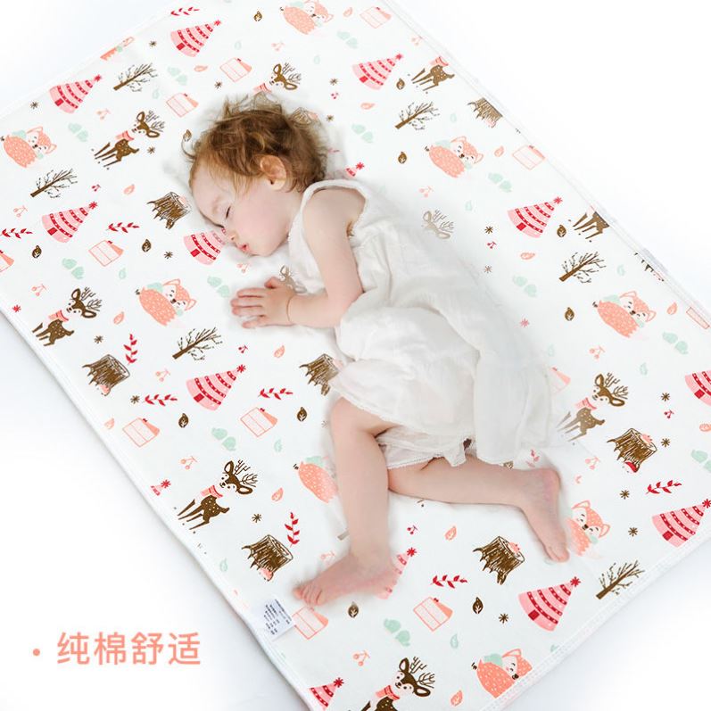 A类纯棉婴儿童隔尿垫防水可洗大号双面防滑透气新生儿用品床尿垫