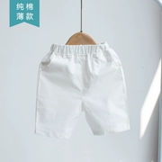 Quần bé trai năm 2019 mùa hè mỏng phần quần short trắng mặc trẻ em mùa hè trẻ em quần cotton thủy triều - Quần