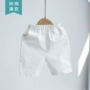 Quần bé trai năm 2019 mùa hè mỏng phần quần short trắng mặc trẻ em mùa hè trẻ em quần cotton thủy triều - Quần quần xinh cho bé 