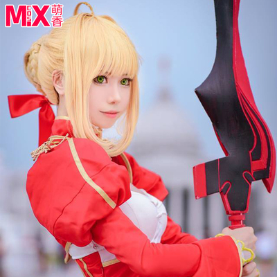 taobao agent Mengxiangjia FateEXTRAcos wig Nero hair bag style gold spot cosplay wig