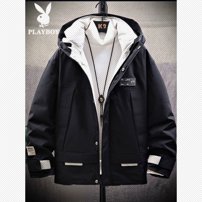 Playboy 2020 áo khoác đệm mùa thu và mùa đông áo khoác nam trong công cụ áo khoác đệm dày mùa đông xuống áo khoác đệm - Bông