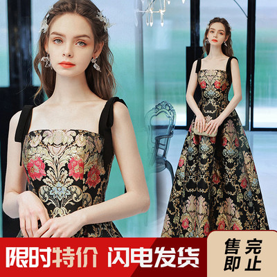 taobao agent Black evening dress, wedding dress for bride