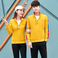 Trang phục thể thao đôi sao 2019 Mới Jinleao Mùa xuân và mùa thu Thể thao và Giải trí Áo cardigan Set Quần áo thường mặc - Thể thao sau bộ thể thao lining