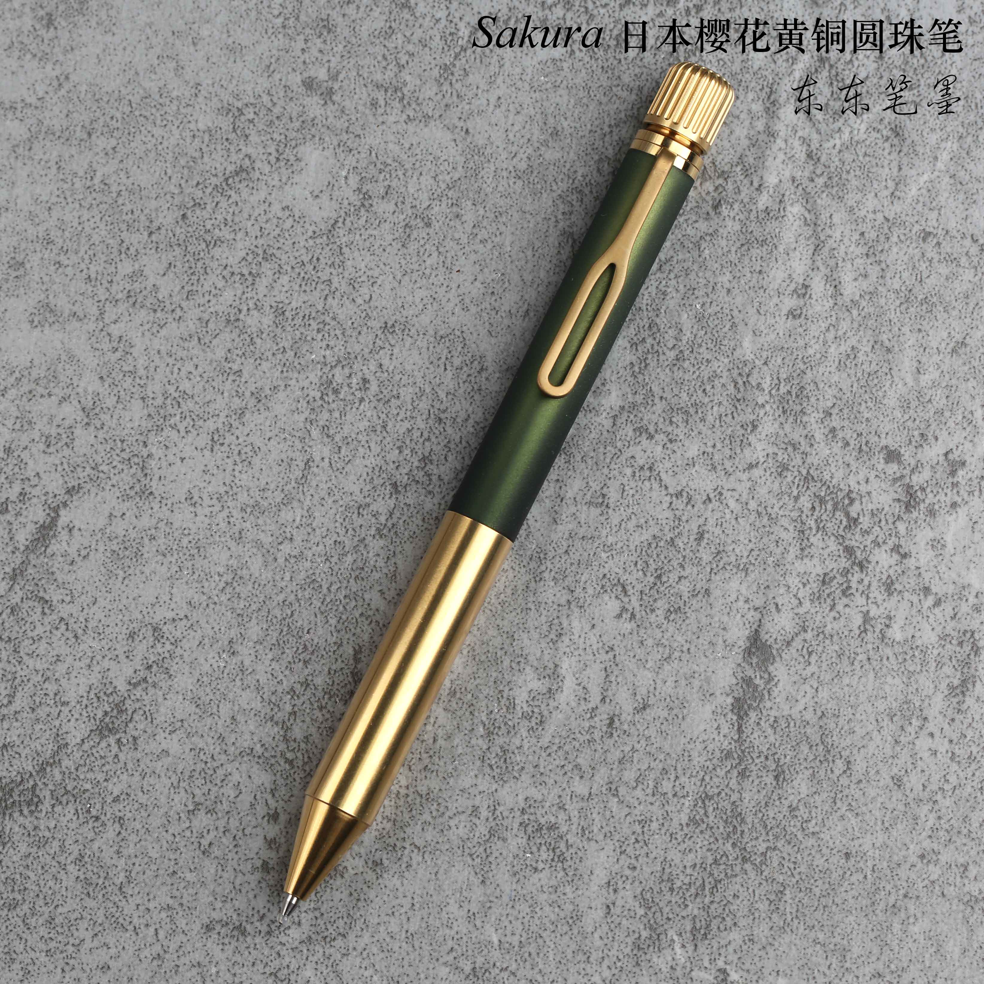 스팟 무료 배송 일본 SAKURA CHERRY BLOSSOM CRAFT_LAB BRASS BALLPOINT PEN NEUTRAL REFILL STATIONERY AWARD