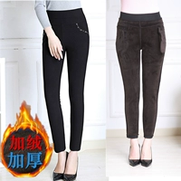 Phụ nữ trung niên mùa đông quần legging size lớn Mẹ tải quần nữ trung niên 40 tuổi 50 cộng với quần nhung chân áo kiểu nữ đẹp tuổi 40