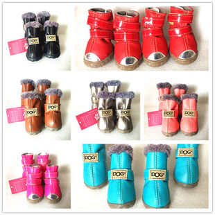 Special Offer High -End Beef Tendon Bottom Autumn and Winter Dog Shoes Warm and Comfortable Pet Shoes Non -Slip WaterProF Shoes Teddy Snow Boots