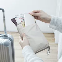 Du lịch nước ngoài túi hộ chiếu, túi xách tay, túi đựng tài liệu, người giữ vé đa chức năng, túi lưu trữ, vỏ bảo vệ, người giữ hộ chiếu - Túi thông tin xác thực túi đựng giấy tờ