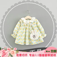 Осенняя юбка для младенца, поделки из бумаги для девочек, кукла, наряд маленькой принцессы, длинный рукав, в корейском стиле