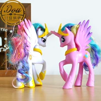 Trang trí bánh 14CM Rainbow Pony Polaroid Girl Unicorn Cake Baking Doll Trang trí búp bê - Trang trí nội thất trang trí ngày tết