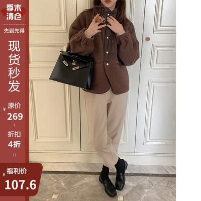 taobao agent Quilted velvet jacket, top, 2023, long sleeve