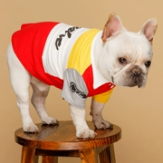 Quần áo Teddy mùa xuân và mùa thu mỏng phần POLO áo đấu pháp luật Bago Bulldog chó quần áo thời trang đường phố Quần áo thú cưng Keji - Quần áo & phụ kiện thú cưng
