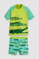 Spot NEXT London đích thực Nam bé con cá sấu nhỏ áo chống nắng quần bơi áo cổ cao - Đồ bơi trẻ em bộ bikini 2 chi tiết cho bé 