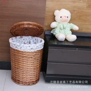 Tùy chỉnh Wicker Quần áo bẩn Giỏ lưu trữ Đồ gia dụng Giỏ đan bằng liễu gai - Trang chủ