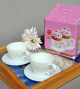 Export four -piece silicone cup+plastic coaster cake mold 4 group 18 yuan 18 yuan