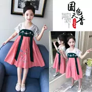 Trẻ em mặc váy bé gái mùa hè mới 2019 trẻ em lớn gió quốc gia Hanfu thêu váy trẻ em cổ đại - Khác