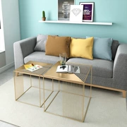 Trang chủ phòng khách đồ nội thất sáng tạo căn hộ nhỏ đa chức năng bàn cà phê phòng ngủ nhỏ bàn cà phê Đồ nội thất Bắc Âu bàn cà phê sắt - Đồ gỗ ngoài trời