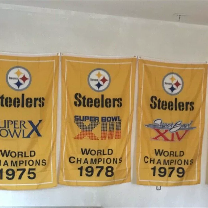 [Pittsburgh Steelers Super Bowl Championship 6 Time Flag]