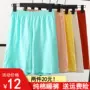 Quần pyjama nữ quần short mùa hè cotton mỏng màu rắn quần cotton nguyên chất cộng với chất béo cỡ lớn nhà rộng eo cao năm điểm quần ngủ - Quần tây quần short nữ lưng cao