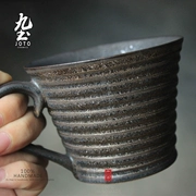 Cúp Cà phê Chín Tu American Cup cá tính Cốc trà Retro Cup Cà phê rộng Hướng dẫn sử dụng Cốc gốm sáng tạo