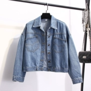 Áo khoác denim nữ lửng ngắn xuân hè 2018 phiên bản Hàn Quốc mới của áo sơ mi nữ tay dài hoang dã của nữ sinh