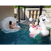 Trẻ em hoạt hình thuyền bơm hơi trong cậu bé lớn dưới vòng bơi trẻ em nước bơm hơi ngã ba flamingo cứu hộ phao - Cao su nổi