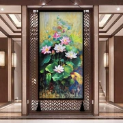 Lucky gió Trung Quốc may mắn cùng sáu sen tranh tường vải bông tấm thảm sống lối vào phòng trang trí tấm thảm - Tapestry