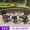 Biệt thự sân bàn ghế trà giải trí châu Âu cửa hàng mây ba mảnh đồ gỗ ngoài trời kết hợp đơn giản rèn sắt - Bàn ghế ngoài trời / sân