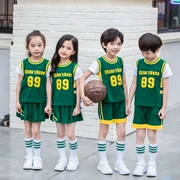 Quần áo trẻ em cotton đồng phục học sinh mùa hè quần áo bóng rổ trường tiểu học phù hợp với quần áo mẫu giáo quần áo thể thao mùa hè tay áo ngắn - Đồng phục trường học / tùy chỉnh thực hiện