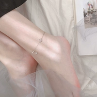 Bạc xuân xuân 925 sterling bạc flash kim cương ngôi sao vòng chân ngọt ngào đơn giản thiết kế tươi mới cảm giác mùa hè mắt cá chân học sinh ngay cả nữ - Vòng chân lắc chân nữ handmade