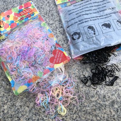taobao agent Mini small rubber bands of about 1,000 jelly -colored black dolls with hair ornaments with hair ornaments