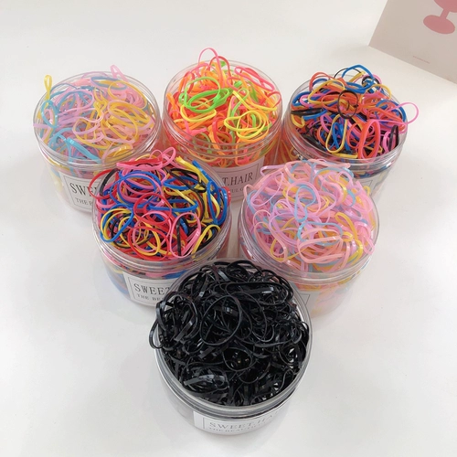 Эластичная детская черная одноразовая безвредная резинка для волос, не повреждает волосы