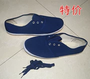 Nam giới và phụ nữ giày vải giày khiêu vũ màu xanh trắng sneakers phòng tập thể dục giày Tai Chi giày sinh viên giày trắng giày làm việc