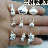 99 sterling silver chuông phụ kiện TỰ LÀM phụ kiện chân bạc 貔貅 sen đậu phộng sợi dây màu đỏ bracelet vòng chân eo chain pendant gà lắc chân nữ