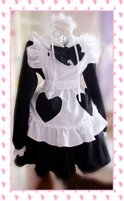 taobao agent New black and white maid dress long -sleeved maid special clothing COSPALY women's coffee shop maid shop
