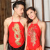 Của nam giới dành cho người lớn tạp dề kích thước lớn dạ dày ấm dạ dày tạp dề màu đỏ năm nay của nam giới và phụ nữ dành cho người lớn tạp dề phong cách Trung Quốc Bellyband