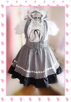 taobao agent Japanese maid outfit free shipping black and white coffee shop maid service anime maid Cosplay 4 set