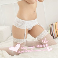 Phụ nữ sexy đồ lót ren bên net vớ vớ đôi ren garter vớ cao vớ đùi dây nịt bít tất nam co dãn