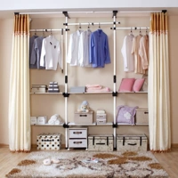 Áo kết hợp tủ quần áo vải đơn giản khung thép vải tủ quần áo lớn tủ lưu trữ tủ lớp đồ nội thất đơn giản vải tủ quần áo bằng gỗ