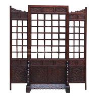 Ming và Qing triều đại cổ điển old elm phân vùng sản xuất gấp màn hình gỗ hand-khắc hoa window tường xuất khẩu đồ nội thất trắng
