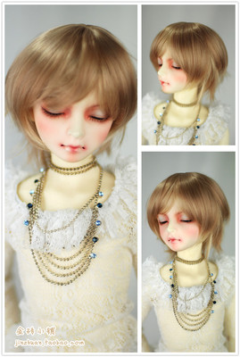 taobao agent 1/4 1/3bjd baby with milk tea brown golden playful anti -tumbling dyeing short hair Jerryberry available