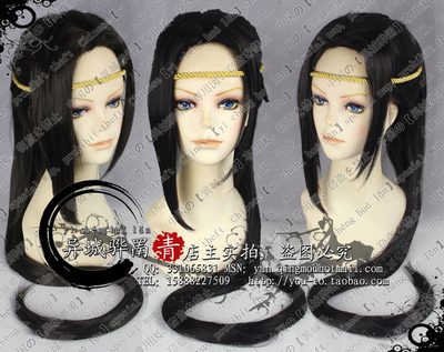 taobao agent [Qingmo cos wigs] Beauty -sharp three -dimensional bangs single ponytail Sword Three Breaks Army Tibetan Sword Second Young