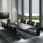 Bàn ghế văn phòng sơn bàn dài bàn hiện đại tối giản phòng hội nghị tiếp tân bàn đàm phán bàn ghế đào tạo - Nội thất văn phòng