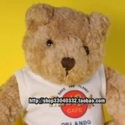 Chính hãng HTB của HardRock đích thực kỷ niệm trắng T teddy bear Teddybear vải sang trọng đồ chơi