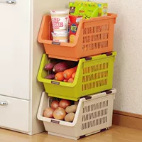 Японская импортная пластиковая корзина для хранения, фруктовая кухня, коробочка для хранения