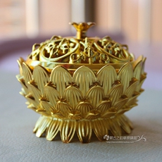 Благовоние 莲花香炉镂空合金熏香炉檀香炉客厅摆件香插香座沉香驱蚊家用室内