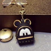 Hàn quốc dễ thương túi chìa khóa Mickey coin purse đinh tán mini bag vòng chìa khóa xe mặt dây chuyền ladies wallet