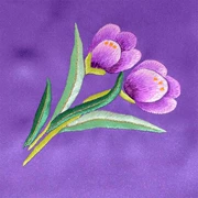 Nổi tiếng cổ thêu nghệ thuật thêu thêu kit tự làm người mới bắt đầu vẽ tranh trang trí thủ công với các mũi khâu Hoa tulip 20 * 20CM