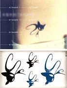 8 cơ thể chống thấm nước sơn watermark sticker hoa dễ thương kitten nhãn dán hình xăm HC-13